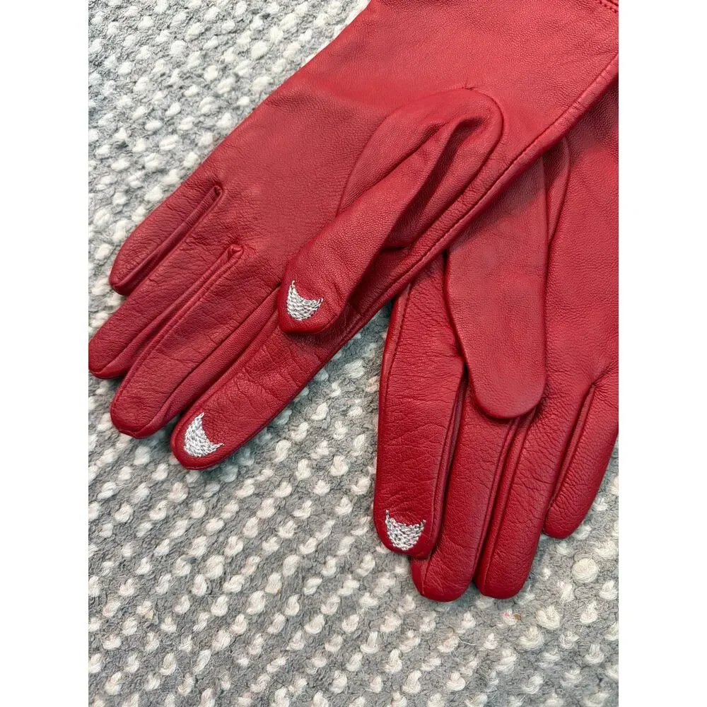 Calvin Klein women’s red leather gloves large?